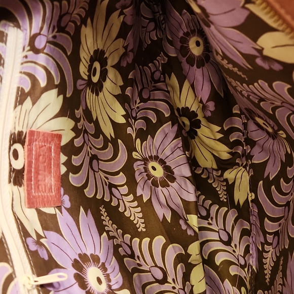 Large BULGA Dusty Rose Leather Satchel - Picture 8 of 11